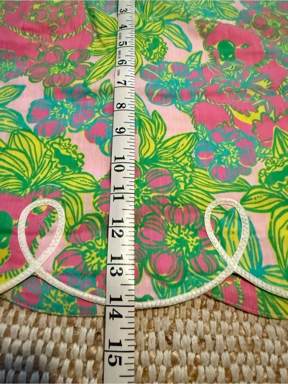 Lilly Pulitzer Koala Floral Scalloped Mini Skirt - Pink & Green
